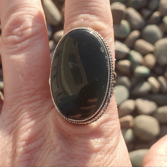 New Nephrite Jade 925 Silver Ring. - Picture 11 of 16